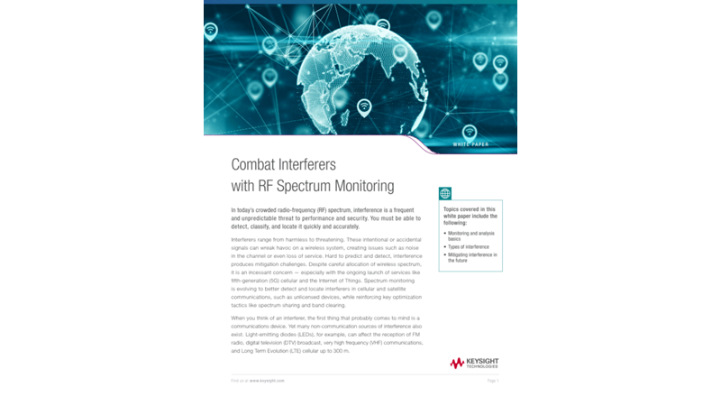Combat Interferers with RF Spectrum Monitoring